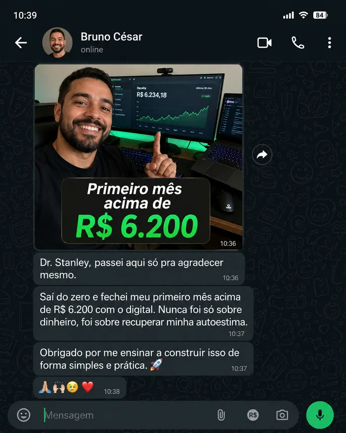 Depoimento real de afiliado do Método Stanley Afiliados 4