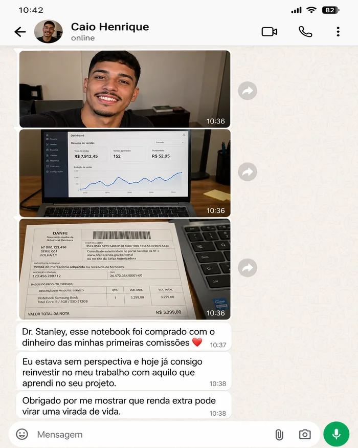 Depoimento real de afiliado do Método Stanley Afiliados 5